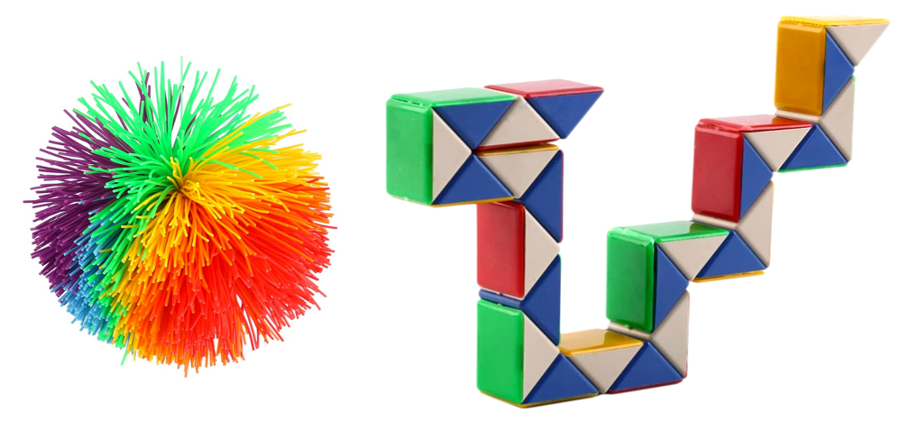 Fidget toys can give busy hands something to do to combat compulsive hair pulling.